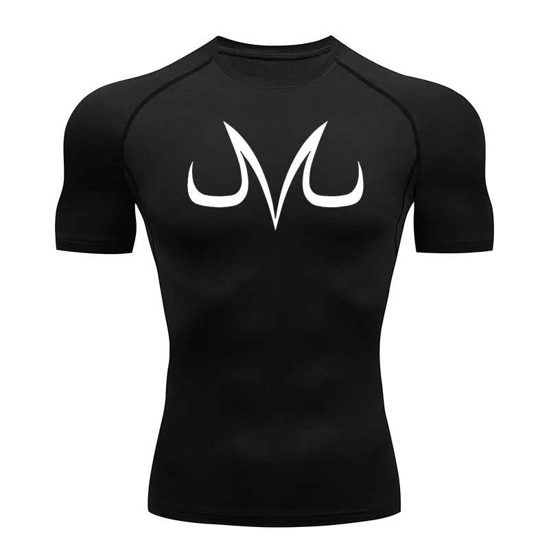 Base Layer Top - Grafik-Kurzarm-Kompressionsshirt für Herren, Fitnessstudio, Workout, T-Shirt,